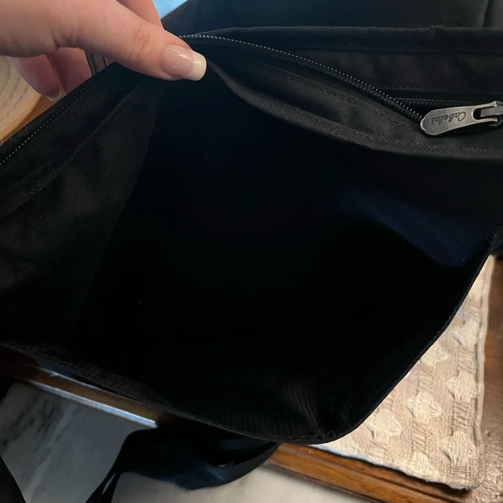 CABELA'S Classic Nylon Classic Crossbody Multi Pocket Travel Bag Black Adj Strap